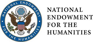 A blue circle surrounding a bald eagle on the National Endowment for the Humanities seal