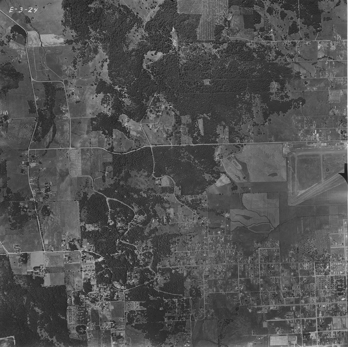 Aerial photograph from E[ugene], frame E-3-24.