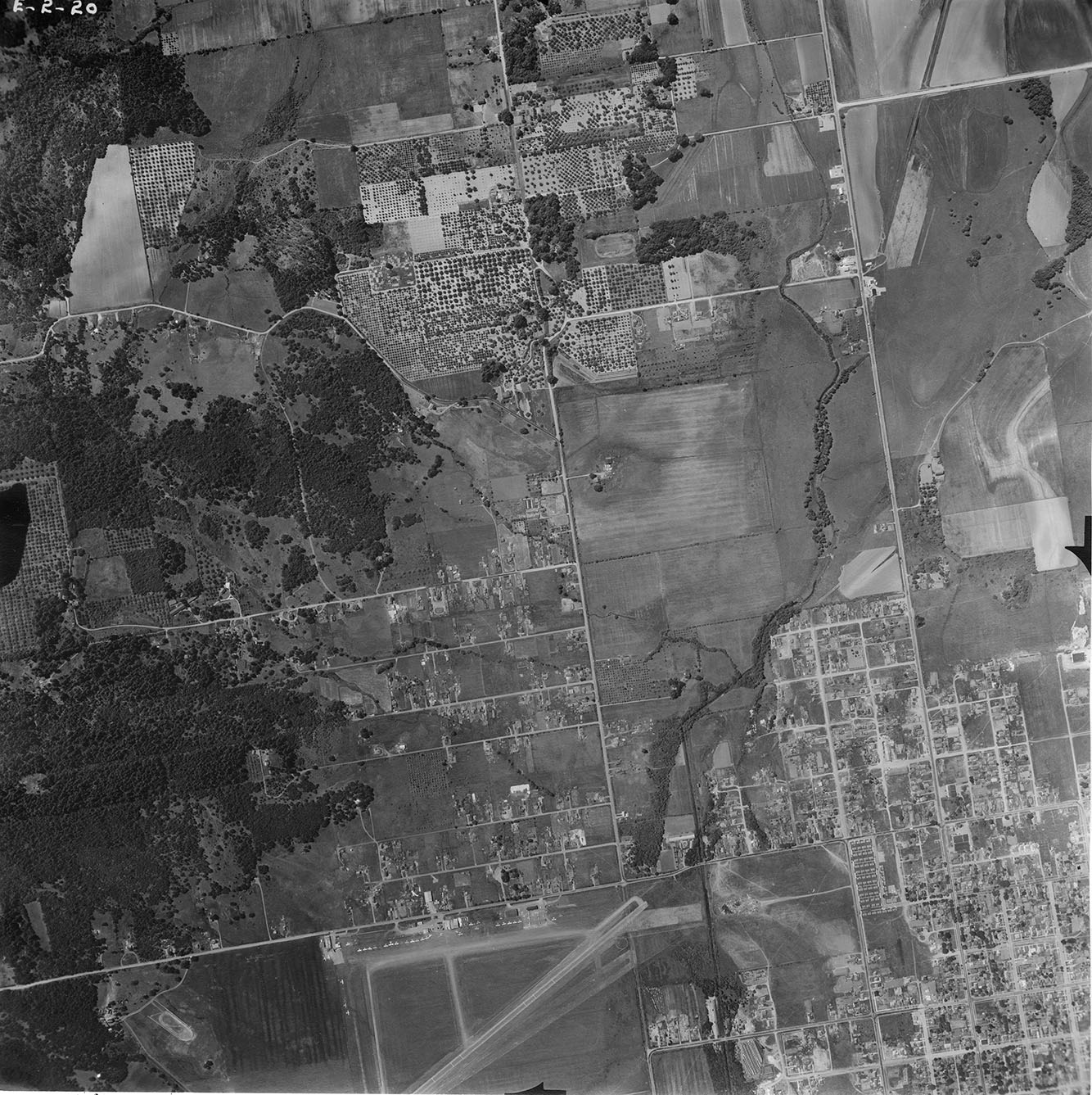 Aerial photograph from E[ugene], frame E-2-20.