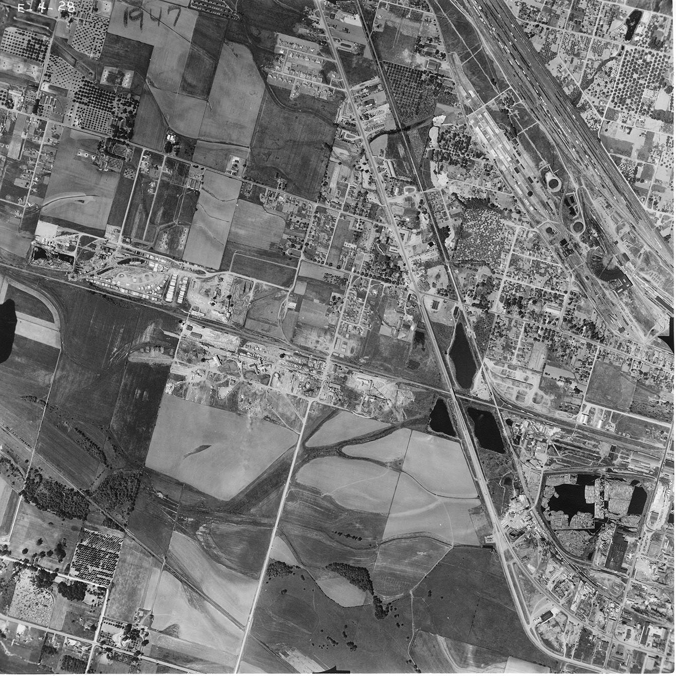 Aerial photograph from E[ugene], frame E-4-28.