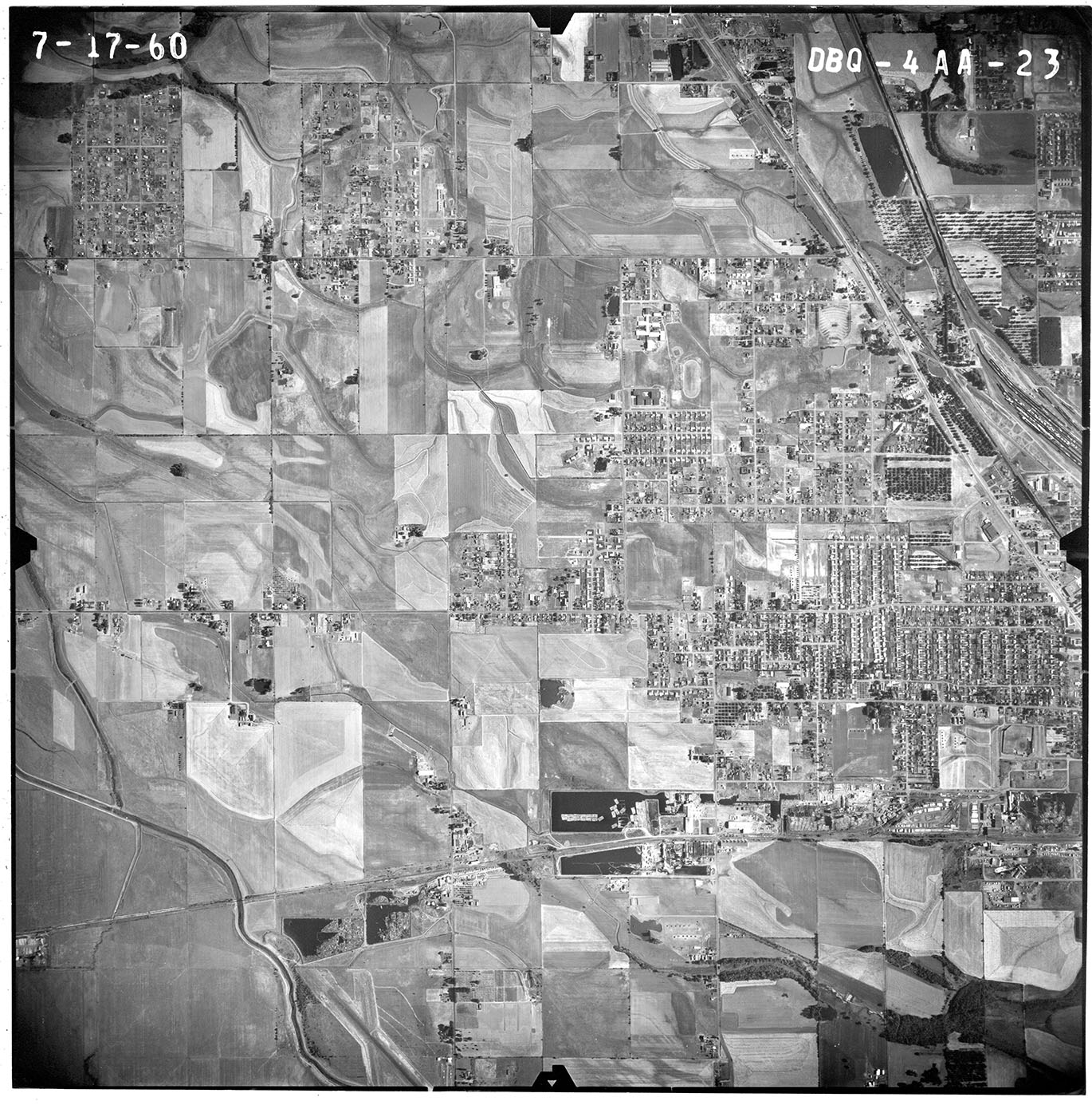 Aerial photograph from DBQ, frame DBQ-4AA-23.