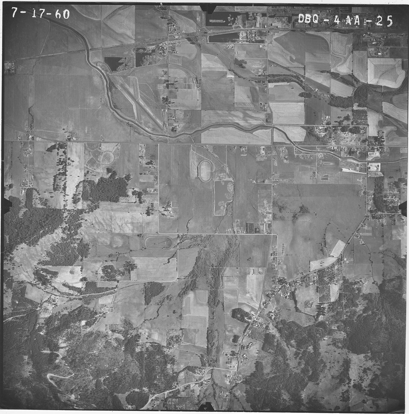 Aerial photograph from DBQ, frame DBQ-4AA-25.