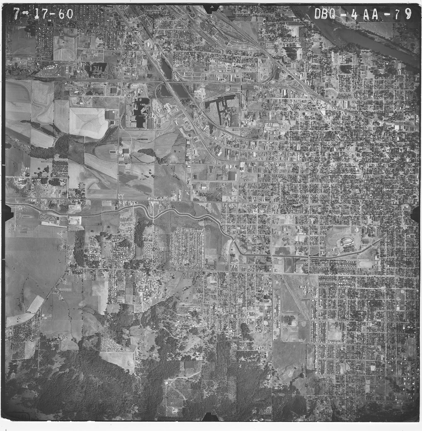 Aerial photograph from DBQ, frame DBQ-4AA-79.