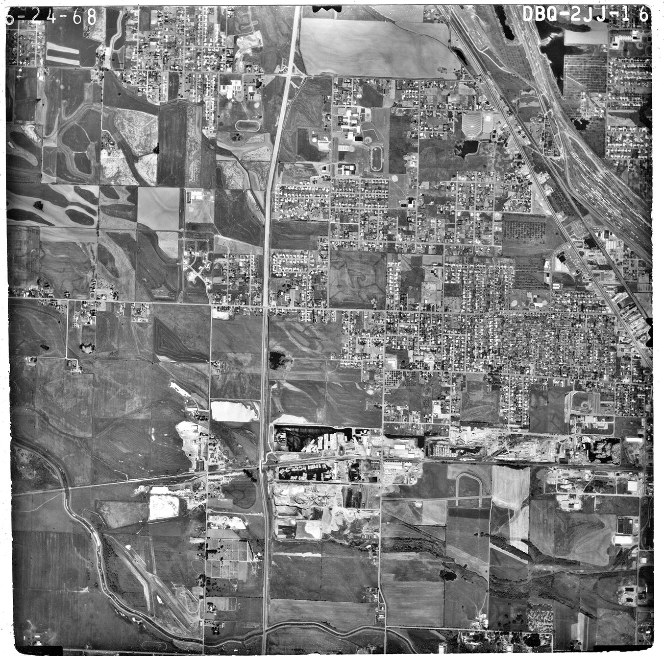 Aerial photograph from DBQ, frame DBQ-2JJ-16.