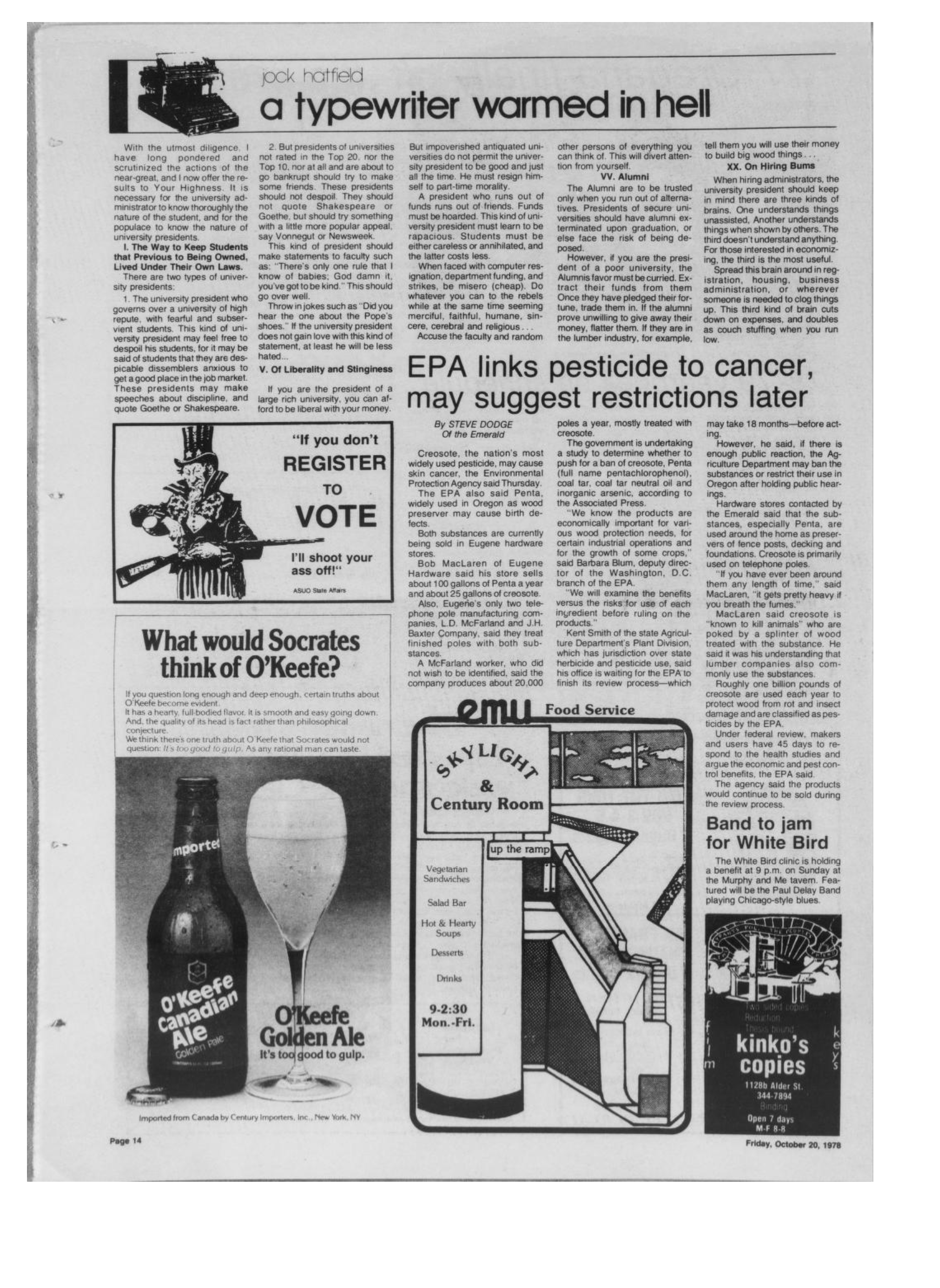 EPA Links Pesticide to Cancer, May Suggest Restrictions Later