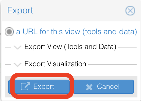 image of Voyant Export popup