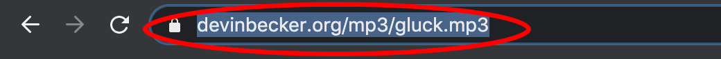 mp3 page URL